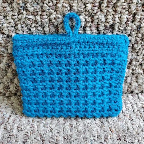 SOLD🛍Bright Blue Butterfly Crocheted Bag - Picture 7 of 10